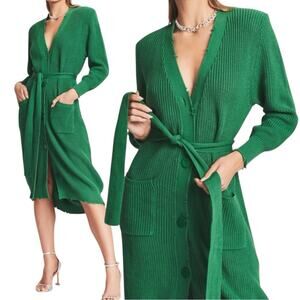 SER.O.YA NWT AMANDA SWEATER
Amazon Green Knit Cardigan with Belt Sweater Dress M